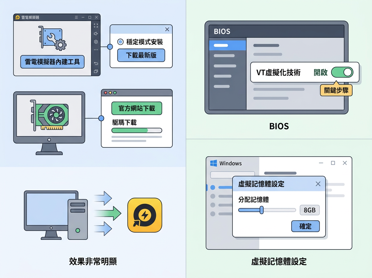 雷電模擬器運行速度慢的優化技巧